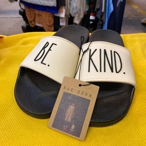 Rae Dunn Be Kind Sandals